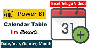 How to Create Calendar Table in Power BI తెలుగులో | Power BI in Telugu