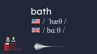 How to pronounce bath? US English UK English IPA Audio Waveform 👩👨 How to say bath correctly?