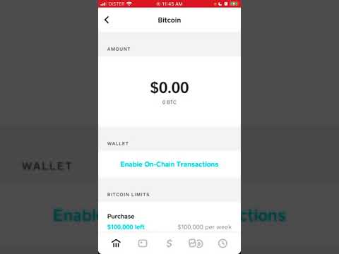 How to enable BitCoin wallet in Cash App?