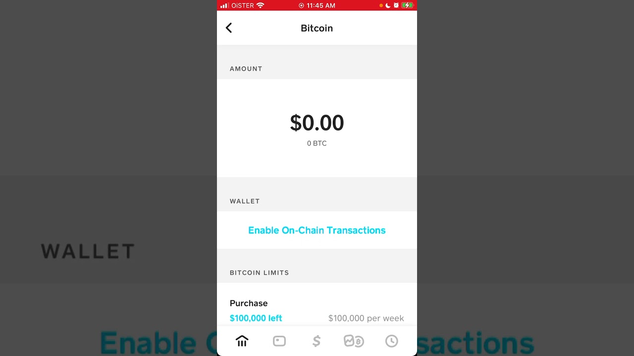Bitcoin on chain cash app will bitcoin come back