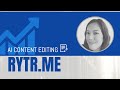 Rytr.me: AI Writing and Editing Tool. My review and demo.