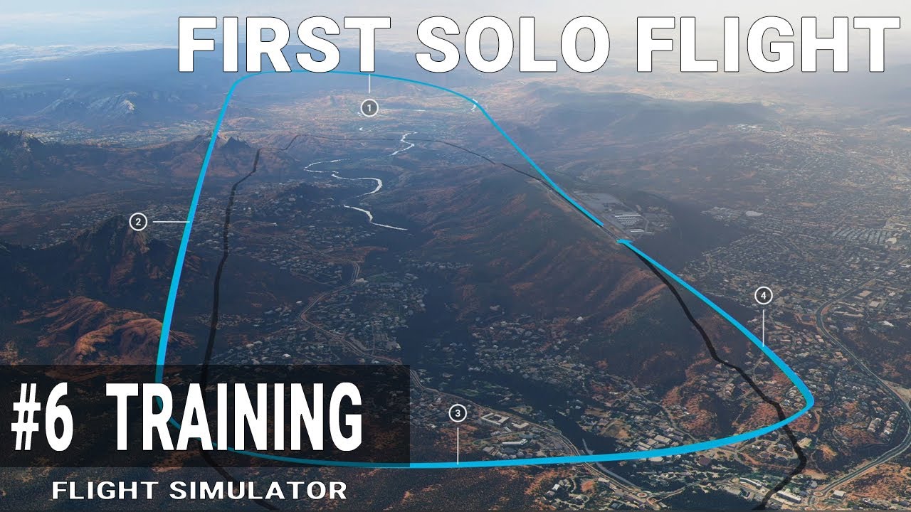 #6 Microsoft Flight Simulator - First Solo Flight - Training - YouTube