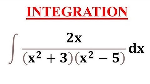 Integral of 2x/(x^2+3)(x^2-5) / How to integrate it step by step / Class 12 Maths