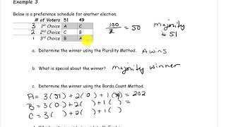Fairness Criterion and Arrows Impossibility Theorem Example 3