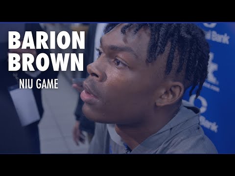 Barion Brown talks about his two touchdown performance versus NIU