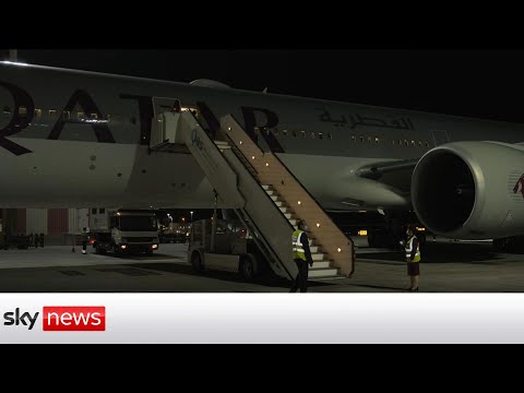 Afghanistan: Evacuated Britons escape to Qatar