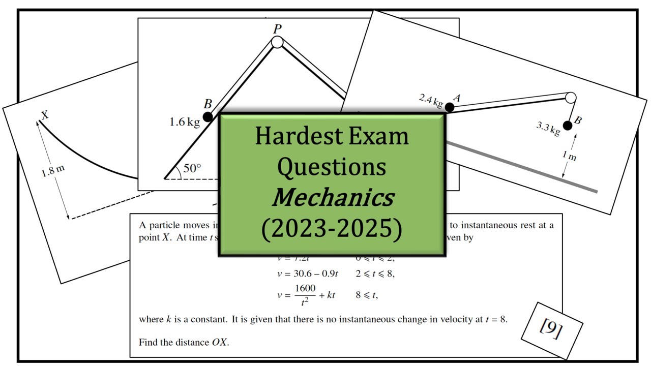 Hardest Exam Questions | CIE AS Mathematics | Mechanics (2023-2025)