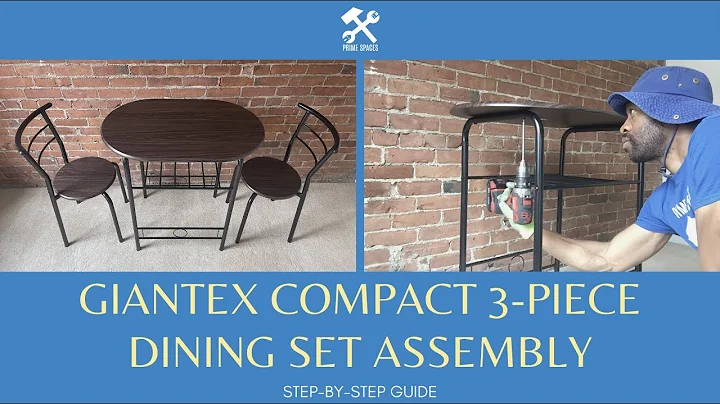 Giantex 3 Piece Dining Set Compact 2 Chairs and Table Set Assembly aka Volmer 2 - Person Dining Set