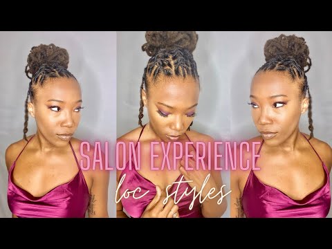 My First Loctician Hair Salon Experience| fully loc’d, color damage, alopecia #salonlocs