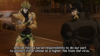Jotaro And Dio Respect Social Distancing