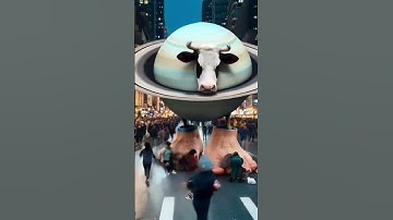 Thumbnail of La vaca Saturn de saturnita terrorizing the city. #ai #aiart #brainrot