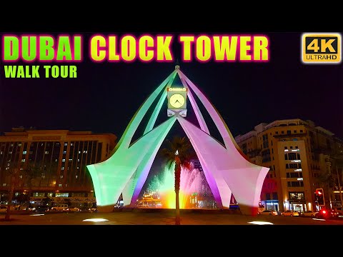 Dubai Clock Tower  #4K #Dubai #touristspot #walktour #uae