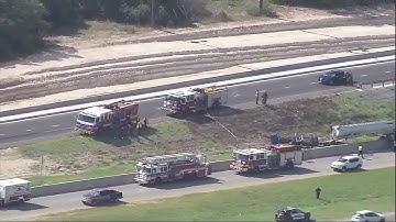 SKY 12: Fiery big rig crash on Loop 1604 near Highway 151