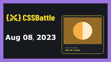 CSS Battle | Daily Targets - 08th August 2023 | CSS3 | CSS Challenge