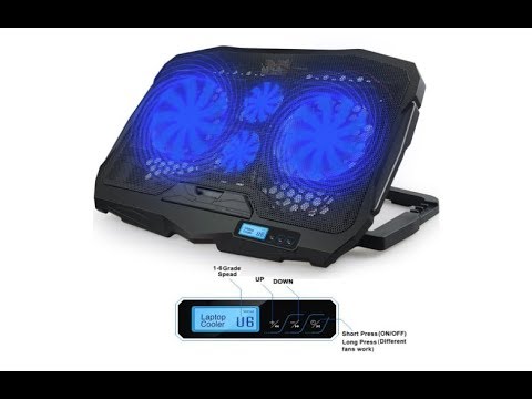 AICHESON Laptop Cooler, Laptop Cooling Pad Chill Mat with 4 Quiet Fans | Foci