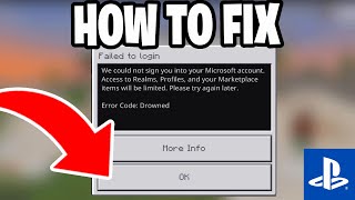 How To Fix Drowned Error Minecraft PS5! - Tutorial