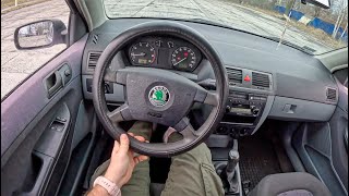 2003 Skoda Fabia [1.4 68HP] |0-100| POV Test Drive #1638 Joe Black