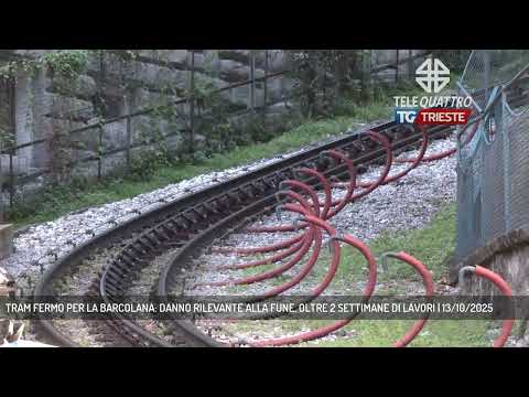 TRAM FERMO PER LA BARCOLANA: DANNO RILEVANTE ALLA FUNE, OLTRE 2 SETTIMANE DI LAVORI | 13/10/2025
