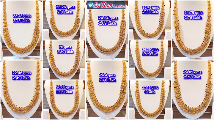 Varalakshmi Vratham Special Lightweight Kasu Harams | @22.5 gms to 28 gms ONLY | Sri Ram Jewellers