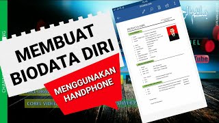 Cara membuat biodata diri menggunakan hp