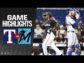 Rangers vs marlins game highlights 53124  mlb highlights