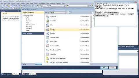 Tutorial Perintah Simpan,Edit, hapus dan Cari Pada Visual Studio 2010