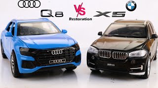 10 Minutes Restoration BMW X5 vs Audi Q8  Model Car Abandoned