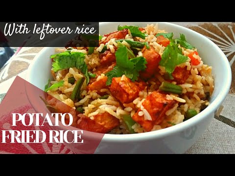 115. Potato fried rice with leftover rice | Air fryer recipes | Quick and easy | Aswathi