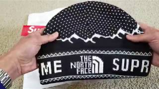 Supreme x TNF The North Face Black Foldable Beanie + Try On Head