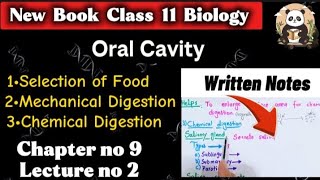 Oral Cavity | Human Digestive System | Class 11 Biology | FSc Part 1 | NEET 2026 | Written Notes