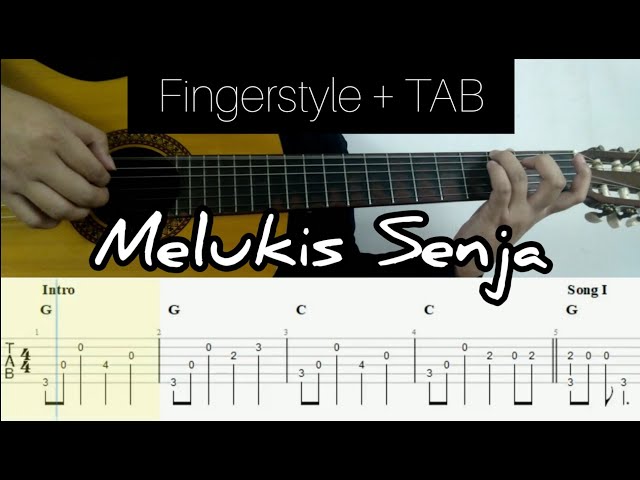 Budi Doremi - Melukis Senja | Fingerstyle Guitar (TABLATURE + CHORD) class=