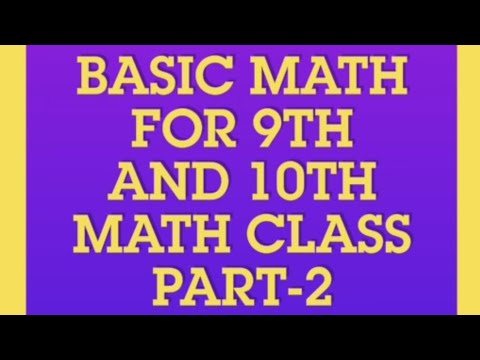 Basic math for 9th and 10th class | part-2 - YouTube