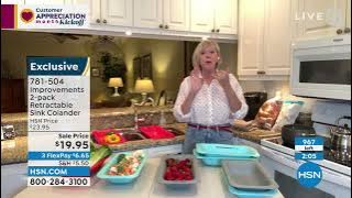 Improvements 2pack Retractable Sink Colanders