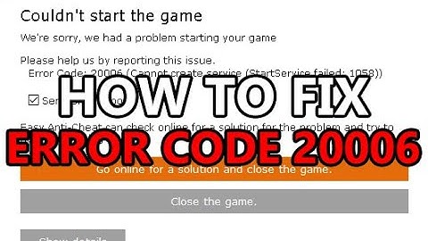 Fix Fortnite Launch Error Code: 20006 (Cannot create service (Start Service failed: 1053)