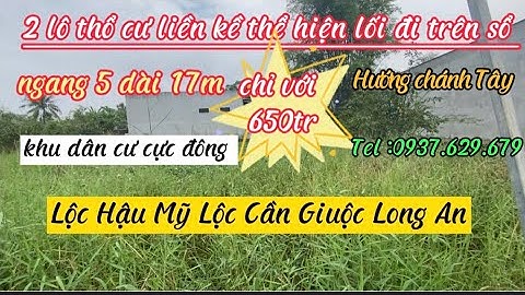 ❤️ 2 lô đất thổ liền kề,thể hiện lối đi trên sổ,Mỹ Lộc Cần Giuộc chỉ với 650 triệu/lô