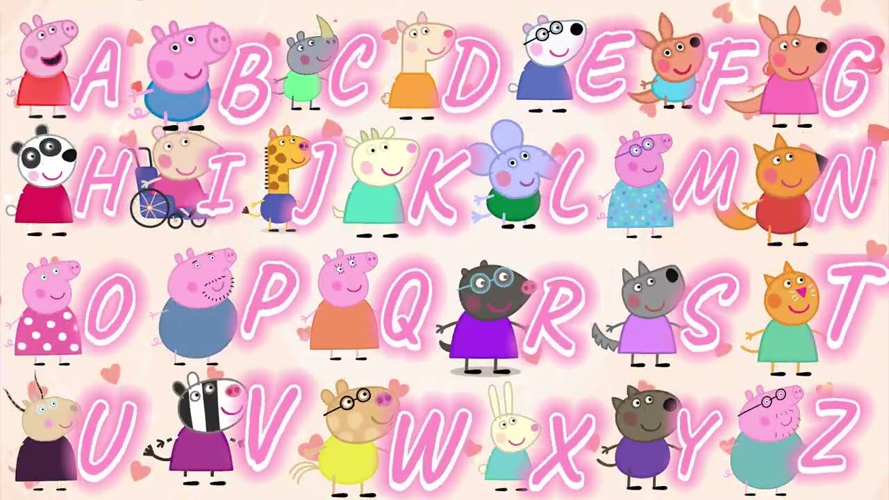 Peppa Pig ABC Phonics Songs Compilation | Learn ABCs with Peppa Pig | Valentine ABC Phonics Songs