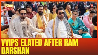Ram Mandir Pran Pratishtha Celebridades indianas exultantes apos o Darshan de Ra