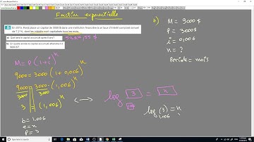 Fonction exponentielle argent et taux d