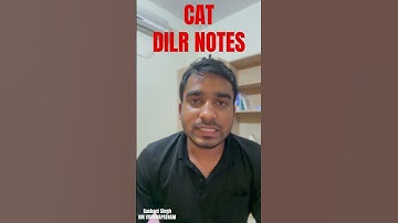 CAT2023: DILR Notes! Sushant Singh! #iim #cat2023 #mba #catpreparation #catlrdi