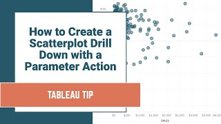 how to create a scatterplot drill down with a parameter action
