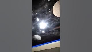 cat plafon motif langit malam / galaxy.