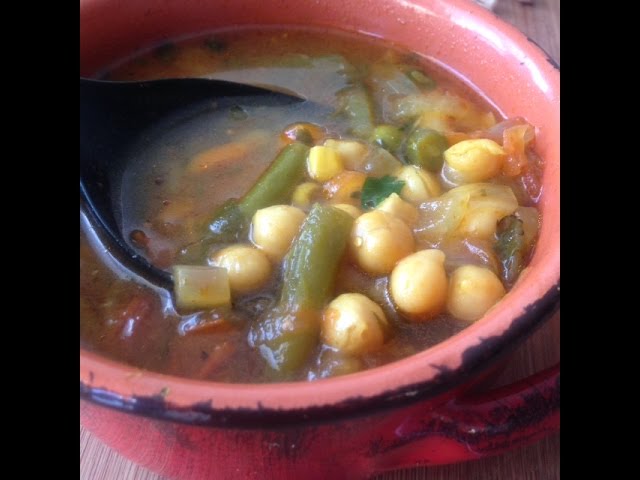 Hearty Chickpea Vegetables Soup Recipe - Soup of the day | Eat East Indian