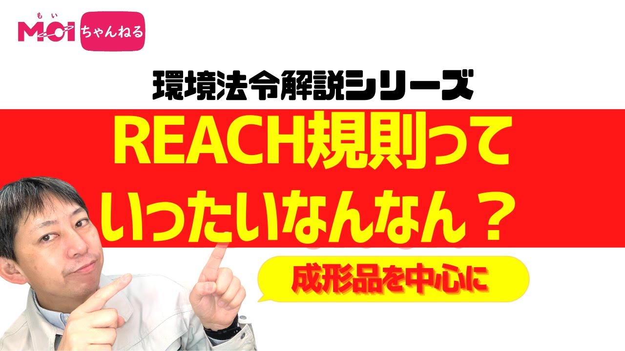 【環境法令解説シリーズ】REACH規則っていったいなんなん？（成形品を中心に）
