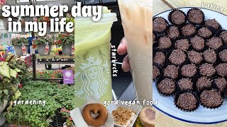 vlog: productive summer day in my life: gardening, baking, cleaning + more | studybright