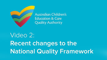 The National Quality Framework | Video 2: Recent changes to the National Quality Framework