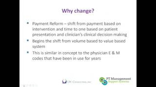 New PT OT Evaluation Codes Webinar 12 6 2016