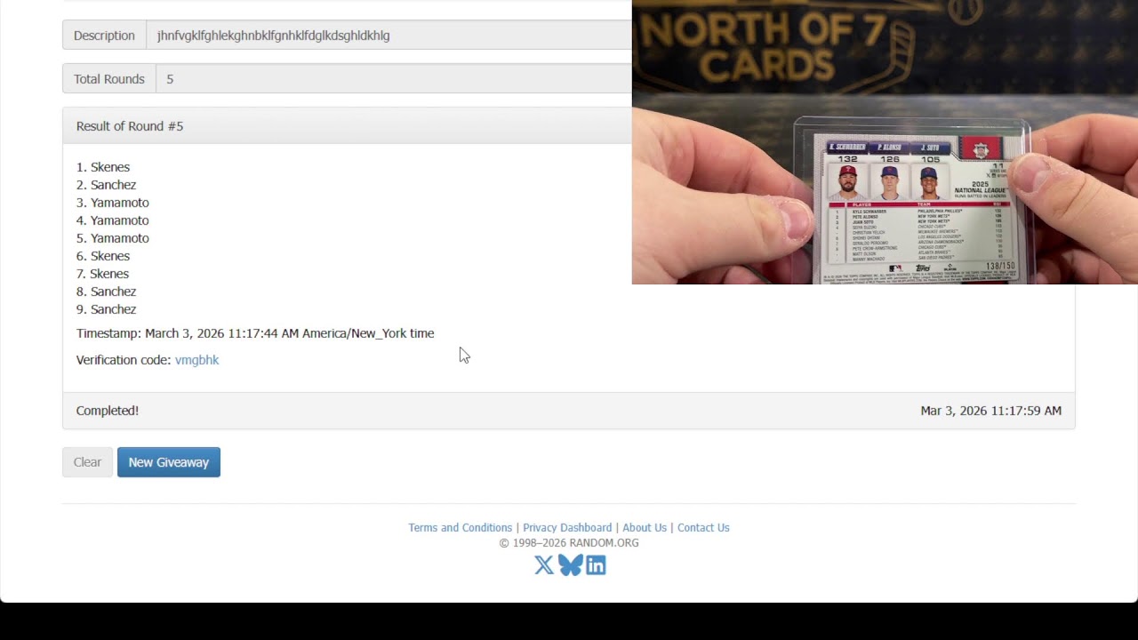 2026 Topps Series 1 Baseball JUMBO 1X Case Player BREAK #9- Mar 3rd