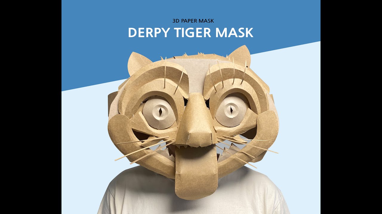 Derpy Tiger Mask 🐯 | Inspired by K-pop Demon Hunters (Derpy Tiger) 캐데헌 데몬헌터스 더피 마스크 만들기 | 더피 호랑이