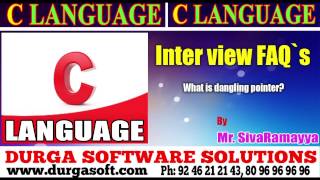 C Language tutorial||onlinetraining|| What is dangling pointer by Sivaramayya