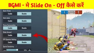 🔥How To Enable Disable Slide in BGMI | How To On - Off Slide In BGMI